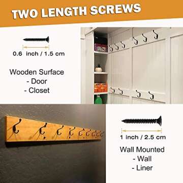 POSURI 10 Pack Heavy Duty Dual Coat Hooks Wall Mounted with 40 Screws, Utility Metal Hooks Retro Double Hooks Wall Hanging Zinc Die Cast Robe Hooks for Coat, Bag, Scarf, Towl, Cap, Cup, Key