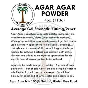 Agar Agar Powder 4 Ounces for Vegan Cooking