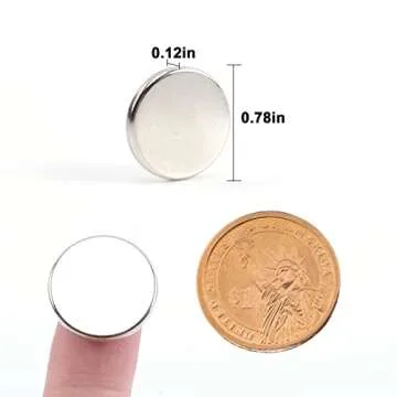 MIN CI 30 Pcs Super Strong Rare Earth Magnets Disc, 20 x 3 mm Decorative Round Fridge Neodymium Magn...