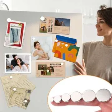 MIN CI 30 Pcs Super Strong Rare Earth Magnets Disc, 20 x 3 mm Decorative Round Fridge Neodymium Magnets, Fun Small Refrigerator Magnet for Whiteboard, Cute Locker Magnets, for Crafts Dry Erase Board