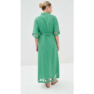 Figue Women's Adalaide Dress in Apple Green for Effortless Style