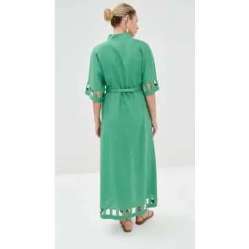 Figue Women's Adalaide Dress in Apple Green for Effortless Style
