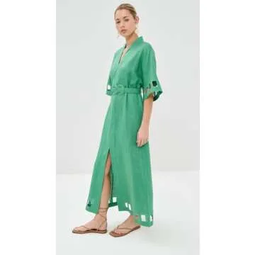 Figue Women's Adalaide Dress in Apple Green for Effortless Style