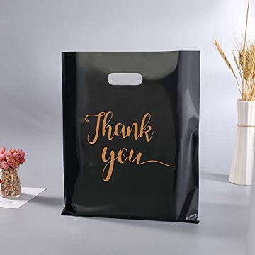 MUKOSEL 100Pcs Premium Gift Bags, Durable Plastic Bags