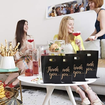 MUKOSEL 100Pcs Premium Gift Bags, Durable Plastic Bags