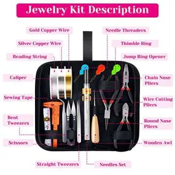 Shynek Jewelry Making Kits for Adults, Complete Supplies & Tools for Crafting
