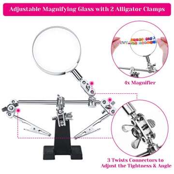 shynek Jewelry Making Kits for Adults, Jewelry Making Supplies Kit with Jewelry Making Tools, Earring Charms, Jewelry Wires, Jewelry Findings and Helping Hands for Jewelry Making and Repair