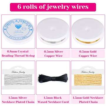 shynek Jewelry Making Kits for Adults, Jewelry Making Supplies Kit with Jewelry Making Tools, Earring Charms, Jewelry Wires, Jewelry Findings and Helping Hands for Jewelry Making and Repair