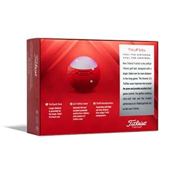 Titleist TruFeel Golf Balls, Matte Red (One Dozen)