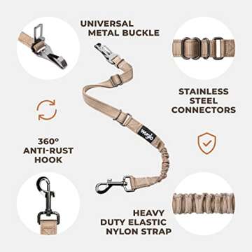Adjustable Wuglo Dog Seat Belt for Safe Car Travel