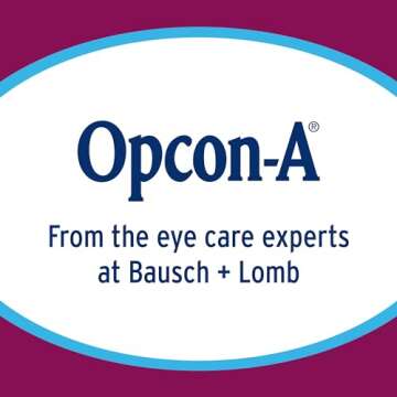 Opcon-A Allergy Eye Drops by Bausch + Lomb, for Itch and Redness Relief, Red and Itchy Eyes Antihist...