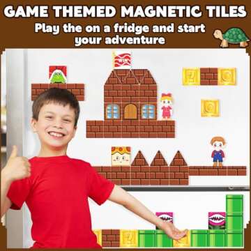 Magnetic Tiles Kids Games Toys Castle Adventure Magnetic Building Blocks Doll House Toys Construction Magnet Pretend Play Set for Boys & Girls 3-12 Year Old Christmas Birthday Gifts for Boys