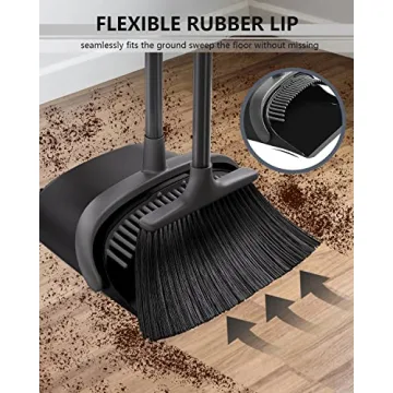 Upgrade Broom and Dustpan Set for Home Cleaning