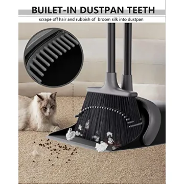 Upgrade Broom and Dustpan Set for Home Cleaning