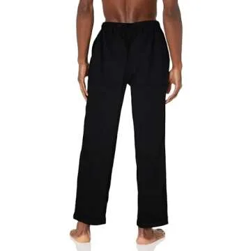 Amazon Essentials Men's Flannel Pajama Pant (Available in Big & Tall), Black, Large