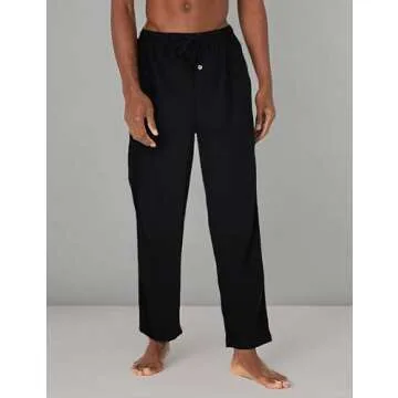 Amazon Essentials Men's Flannel Pajama Pant (Available in Big & Tall), Black, Large