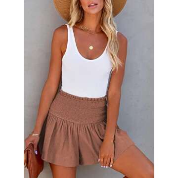 Dokotoo Shorts Women Cute Beach Outfits Shorts High Elastic Plus Size Resort Wear Summer Spring Fash...