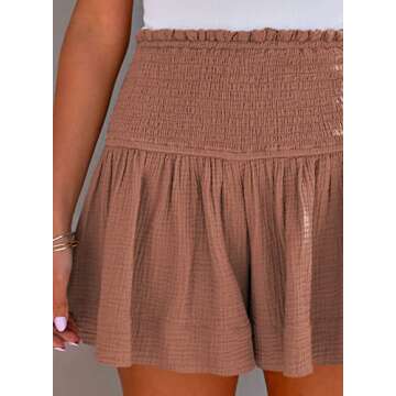 Dokotoo Shorts Women Cute Beach Outfits Shorts High Elastic Plus Size Resort Wear Summer Spring Fashion 2024 Clothes Shorts Vacation Cruise Outfits Pink Medium