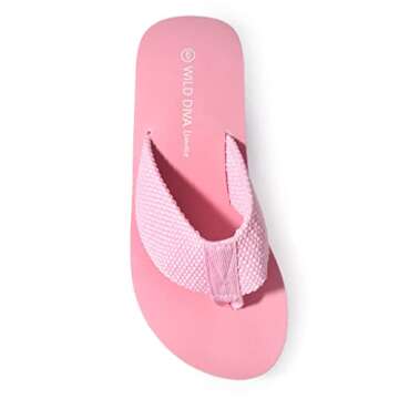 Wild Diva Pink Platform Wedge Flip Flop Sandals for Women