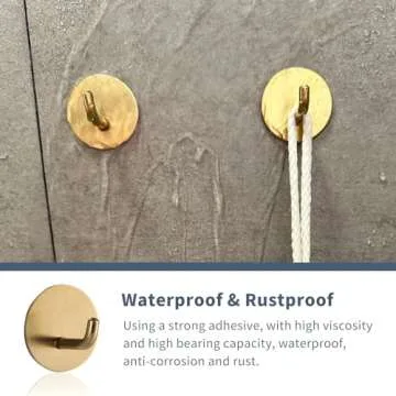 Heavy Duty Waterproof Adhesive Hooks for Easy Hanging