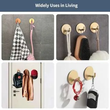 Heavy Duty Waterproof Adhesive Hooks for Easy Hanging