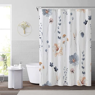 Decoreagy Floral Shower Curtain Set - Waterproof & Stylish
