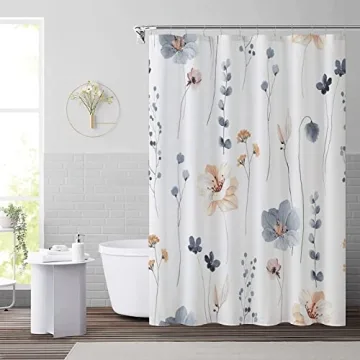 Decoreagy Floral Shower Curtain Set - Waterproof & Stylish