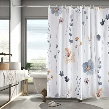 Decoreagy Floral Shower Curtain Set - Waterproof & Stylish