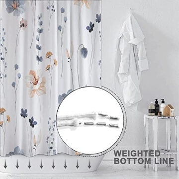 Decoreagy Floral Shower Curtain Set - Waterproof & Stylish