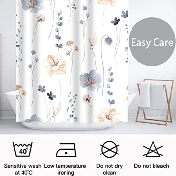 Decoreagy Floral Shower Curtain Set - Waterproof & Stylish