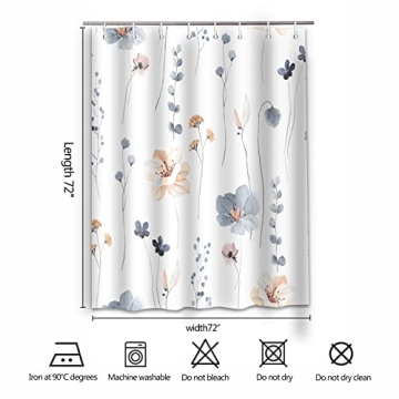 Decoreagy Floral Shower Curtain Set - Waterproof & Stylish