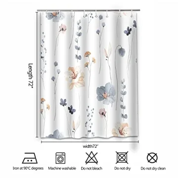 Decoreagy Floral Shower Curtain Set - Waterproof & Stylish