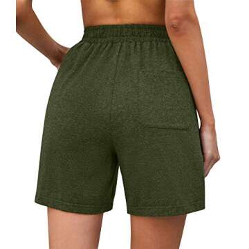 YIBOCK Women's 5" Activewear Bermuda Shorts with Pockets