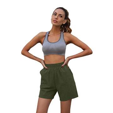 YIBOCK Women's 5" Activewear Bermuda Shorts with Pockets
