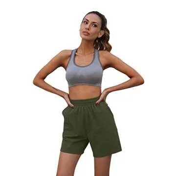 YIBOCK Women's 5" Activewear Bermuda Shorts with Pockets