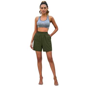 YIBOCK Women's 5" Activewear Bermuda Shorts with Pockets