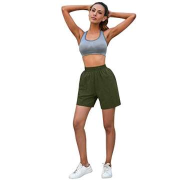 YIBOCK Women's 5" Activewear Bermuda Shorts with Pockets