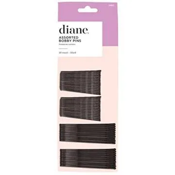 Diane 2” & 2.5” Black Bobby Pins for Women and Girls