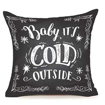 MFGNEH Baby It's Cold Outside Pillow Cover 18x18 Winter Decor