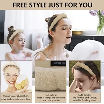 AMCAMI Spa Headband Set 2 PCS for Women - Stylish & Comfortable