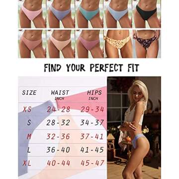 ROSYCORAL 10 Pack Seamless Thongs for Women Breathable Low Rise Panties Invisible Hipster Underwear Thong No Show (M)