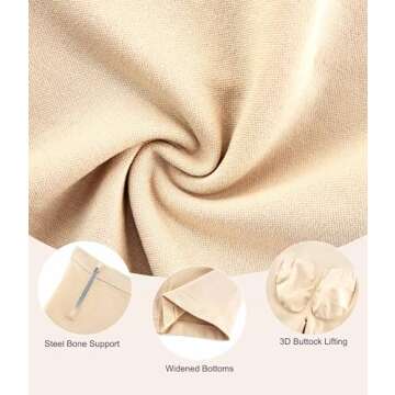 Nebility Shapewear Tummy Control Shorts Shapewear Shorts Tummy Control Shaper Shorts High Waisted Light Beige