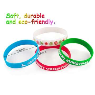 30pcs Christmas Silicone Bracelets for Kids & Teens