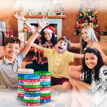 30pcs Christmas Silicone Bracelets for Kids & Teens