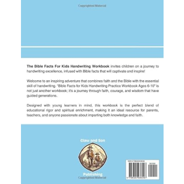 Bible Facts for Kids Handwriting Practice Workbook - Fun Learning!