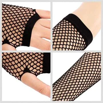 Gatielzana Fishnet Gloves - Stylish Fingerless Accessory