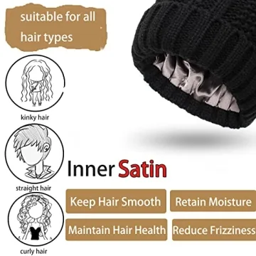 Stylish Satin Lined Winter Beanie for Women - Warm Cap