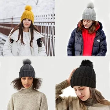 Stylish Satin Lined Winter Beanie for Women - Warm Cap