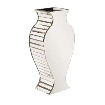 Howard Elliott Small Rounded Mirrored Vase, High Style Decorative Design for Home or Office Decor, I...