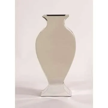 Howard Elliott Small Rounded Mirrored Vase, High Style Decorative Design for Home or Office Decor, Ideal Gift for Loved Ones, Wedding, Christmas or Any Occasion, 6 x 20 x 10 Inch, Metallic
